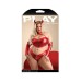 Fantasy Lingerie Play Haute In Here Front Zip Harness Top And Panty, Arm Bands & Headband Costume 3x Fantasy Lingerie Play Haute In Here Front Zip Harness Top And Panty, Arm Bands & Headband Costume 3x