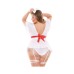 Curve Bedside Nurse Costume Set; Dress With Tie Back, Gartered Panty And Medic Hat White 3x/4x Curve Bedside Nurse Costume Set; Dress With Tie Back, Gartered Panty And Medic Hat White 3x/4x