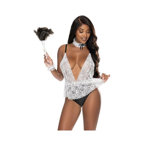 Magic Silk Dress Up Full Service Costume White S/m Magic Silk Dress Up Full Service Costume White S/m