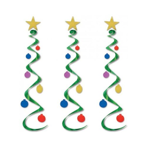 Holiday Tree Whirls Décor - Multi Color Holiday Tree Whirls Décor - Multi Color