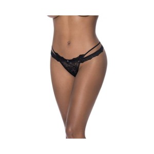 Magic Silk Ooh La Lace Cross Strap Split Crotch Tanga Black L/xl Magic Silk Ooh La Lace Cross Strap Split Crotch Tanga Black L/xl