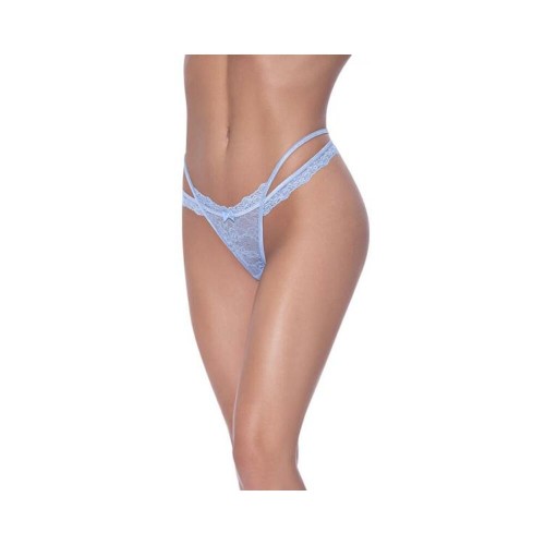 Magic Silk Ooh La Lace Cross Strap Split Crotch Tanga Periwinkle L/xl Magic Silk Ooh La Lace Cross Strap Split Crotch Tanga Periwinkle L/xl