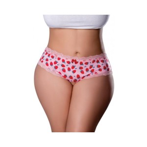 Sweet Treats Crotchless Boy Short W/wicked Sensual Care Strawberry Lube - Pink Qn Sweet Treats Crotchless Boy Short W/wicked Sensual Care Strawberry Lube - Pink Qn