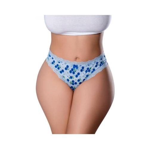 Magic Silk Sweet Treats Crotchless Thong With Lube Blueberry Queen Size Magic Silk Sweet Treats Crotchless Thong With Lube Blueberry Queen Size