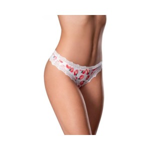 Magic Silk Sweet Treats Crotchless Thong With Lube Peach L/xl Magic Silk Sweet Treats Crotchless Thong With Lube Peach L/xl