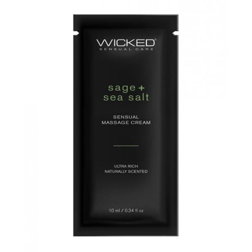 Wicked Sensual Care Sage & Sea Salt Massage Cream - .34 Oz Wicked Sensual Care Sage & Sea Salt Massage Cream - .34 Oz