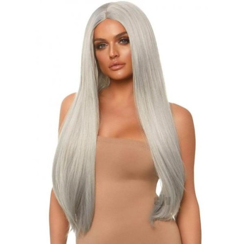 Long Straight 33 Cntr Part Wig O/s Gry Long Straight 33 Cntr Part Wig O/s Gry