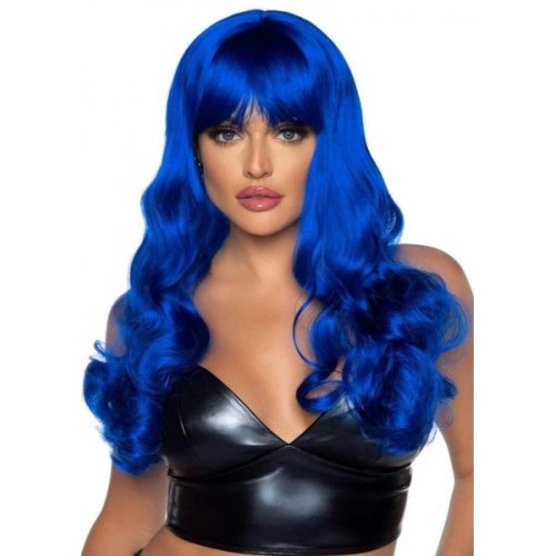Misfit Long Wavy Bang Wig O/s Blue Misfit Long Wavy Bang Wig O/s Blue