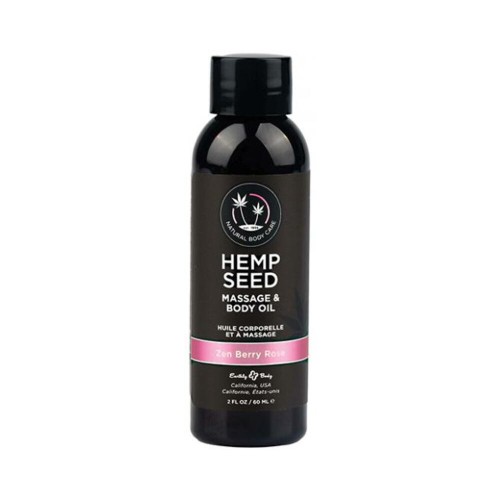 Earthly Body Massage & Body Oil - 2 Oz Zen Berry Rose Earthly Body Massage & Body Oil - 2 Oz Zen Berry Rose