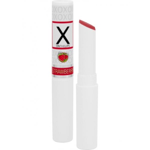 X On The Lips Buzzing Lip Balm With Pheromones Sizzling Strawberry .75 Ounce X On The Lips Buzzing Lip Balm With Pheromones Sizzling Strawberry .75 Ounce
