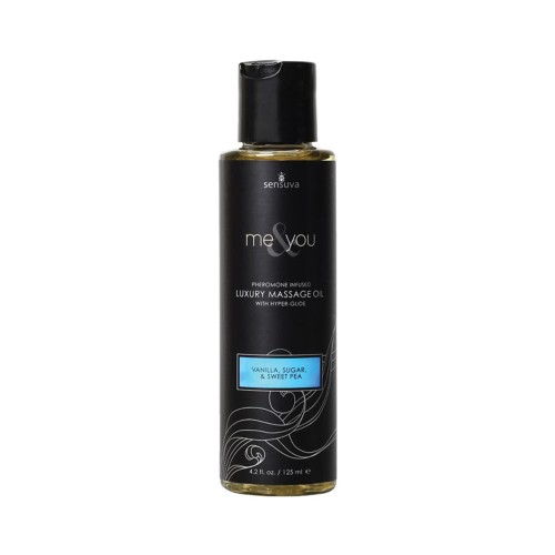 Me & You Massage Oil Vanilla, Sugar, Sweet Pea 4.2oz Me & You Massage Oil Vanilla, Sugar, Sweet Pea 4.2oz