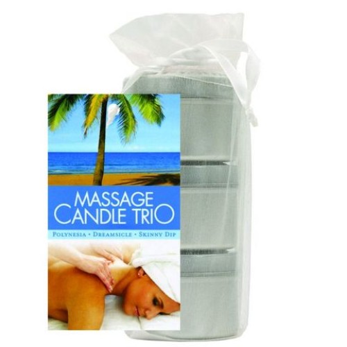 Earthly body massage candle trio gift bag - 2 oz skinny dip, dreamsicle, and polynesia Earthly body massage candle trio gift bag - 2 oz skinny dip, dreamsicle, and polynesia