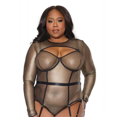 Holiday Metallic Fishnet Shrug Black/gold Os/xl Holiday Metallic Fishnet Shrug Black/gold Os/xl