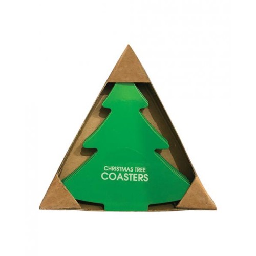 Christmas Tree Stainless Steel Coasters (dishwasher Safe) - Pack Of 4 Christmas Tree Stainless Steel Coasters (dishwasher Safe) - Pack Of 4