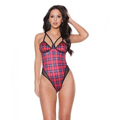 Holiday Knit Mesh Sling Shot Thong Teddy Red/black Lg Holiday Knit Mesh Sling Shot Thong Teddy Red/black Lg