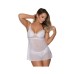 Magic Silk Modern Romance Baby Doll & Thong White L/xl Magic Silk Modern Romance Baby Doll & Thong White L/xl