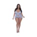 Magic Silk Ooh La Lace Babydoll & Split Crotch Panty Set Periwinkle Queen Size Magic Silk Ooh La Lace Babydoll & Split Crotch Panty Set Periwinkle Queen Size