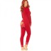 Cozy Brushed Long Johns W/flap Xl Red Cozy Brushed Long Johns W/flap Xl Red