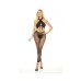 Pink Lipstick Gives You Hell Halter Bra, Pantyhose & G-string Black O/s