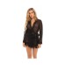 Provence Short Robe - Black S/m