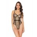 Holiday Metallic Fishnet Teddy W/underwire Cups Black/gold Sm