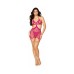 Fishnet & Lace Garter Slip Set Beet O/s Fishnet & Lace Garter Slip Set Beet O/s