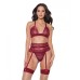 Holiday Bra, Garter Belt & Thong Merlot Lg Holiday Bra, Garter Belt & Thong Merlot Lg