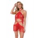Holiday Fringe Top & Skirt Harness Red O/s Holiday Fringe Top & Skirt Harness Red O/s